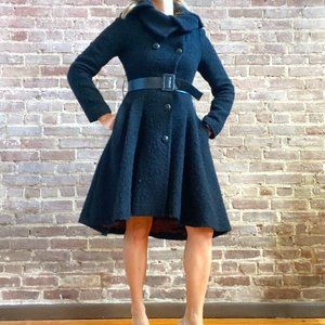 Mackage Wool Pleated Gray Coat, Size S/P